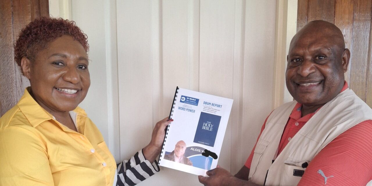 Senior Pastor -First in PNG to Unlock Over 120 Bible Chapters Coded to his Name using DBUM Bible Technology